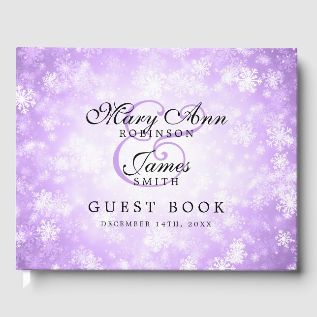Livre d'or mariage Purple Winter Wonderland (Recto)