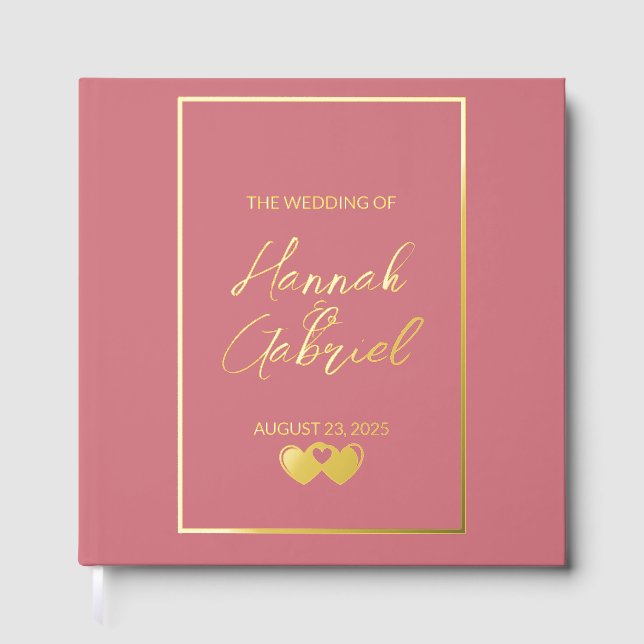 Livre D'or Mariage rose (Recto)