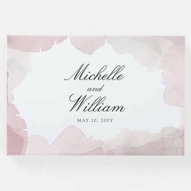 Livre D'or Mariage rose blanc Debonair (Devant)