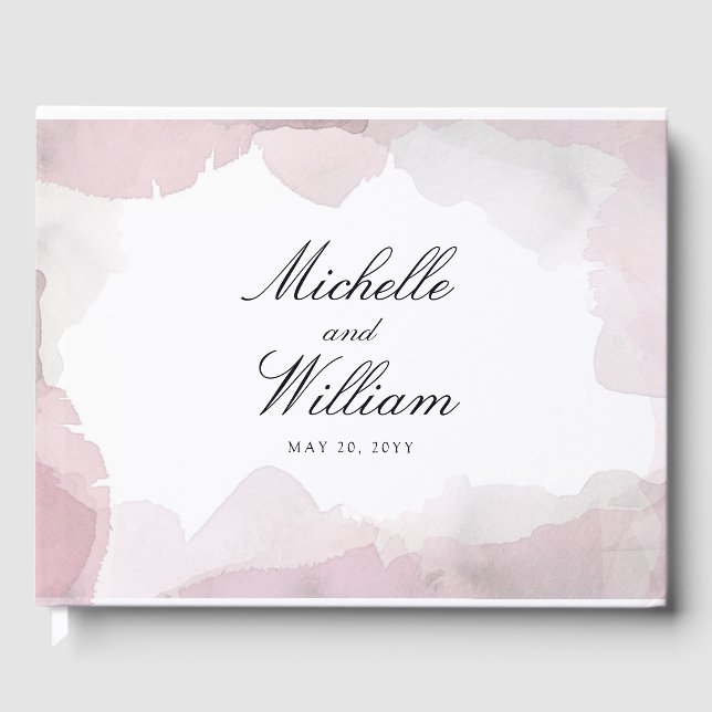 Livre D'or Mariage rose blanc Debonair (Recto)