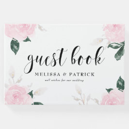Livre D'or Mariage Rose d'aquarelle rose doux
