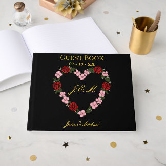 Livre D'or mariage rose et noir