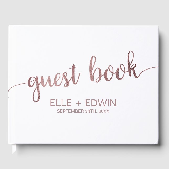 Livre D'or Mariage rose Gold (Recto)