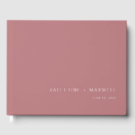 Livre D'or Mariage Rose minimaliste moderne Dusty