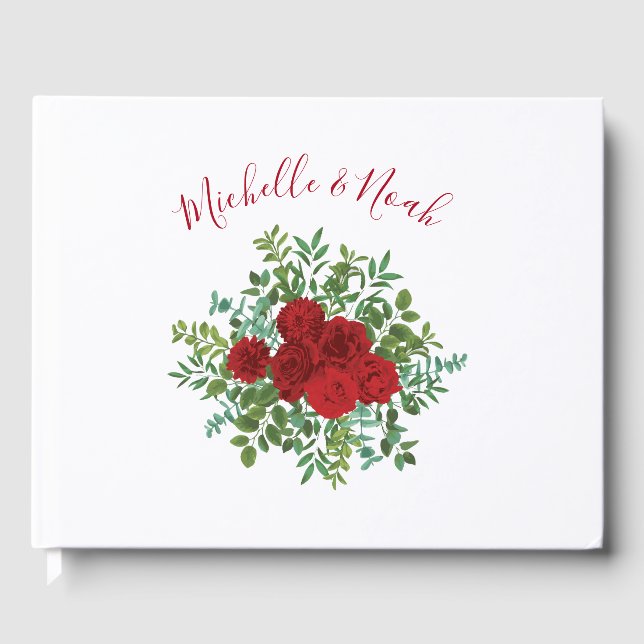 Livre D'or Mariage Rose Rouge (Recto)