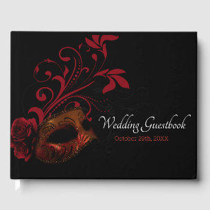 Livre D'or Mariage rouge floral