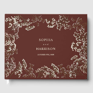 Livre D'or Mariage rouge poitrine de bébé rustique