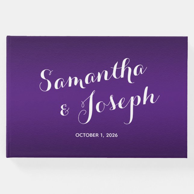 Livre D'or Mariage Royal Purple (Devant)