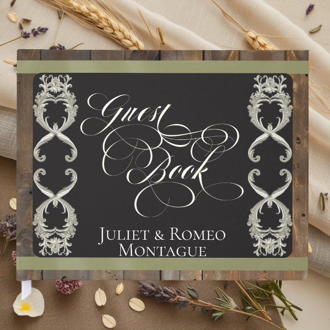 Livre D'or Mariage Ruban & Cœur - Sauge (Créateur téléchargé)