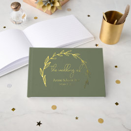 Livre D'or Mariage Sage Green et Foil