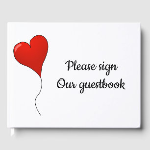 Livre d'or Mariage simple coeur