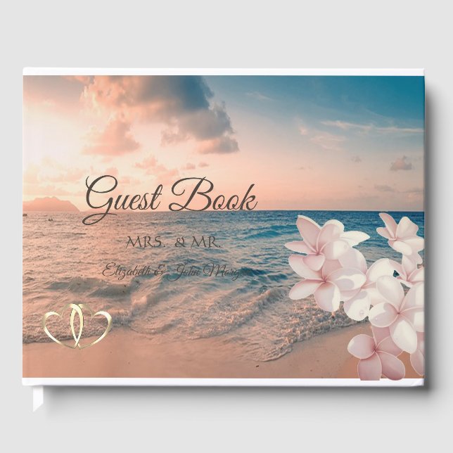 Livre D'or Mariage Sunset Beach, Plumeria (Recto)