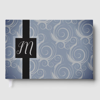 Livre D'or Mariage Tourbillons Monogramme