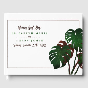 Livre D'or Mariage tropical de la plage de Monstera