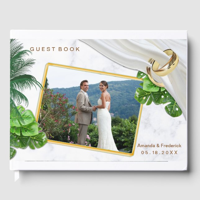 Livre D'or Mariage Tropical Romantique (Recto)