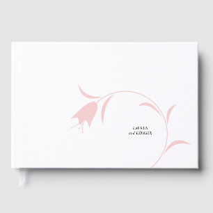 LIVRE D'OR MARIAGE TULIPE ROSE MODERNE
