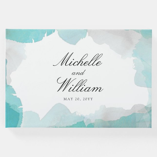 Livre D'or Mariage Turquoise Debonair (Devant)