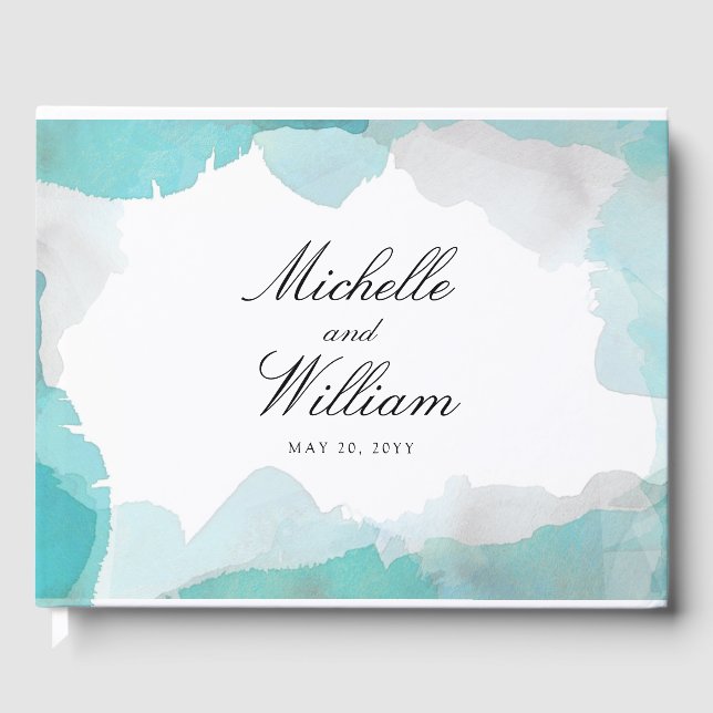 Livre D'or Mariage Turquoise Debonair (Recto)