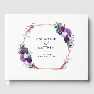 Livre D'or Mariage végétal violet floral