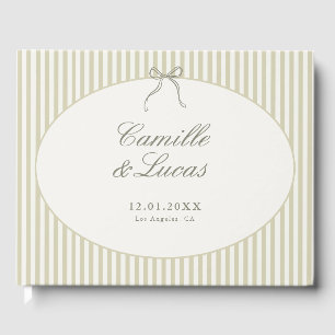 Livre D'or Mariage vert en bande lunaire