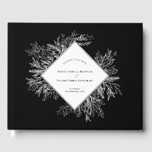 Livre D'or Mariage vert noir et blanc