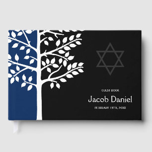 Livre D'or Marine Arbre noir de vie Barre Mitzvah