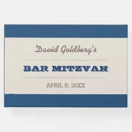Livre d'or Marine Blue & Silver Bar Mitzvah