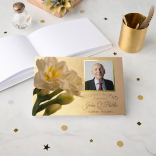 Livre D'or Mémorial de la Double Daffodile blanche