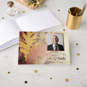 Livre D'or Mémorial des feuilles d'automne peintes Célébratio