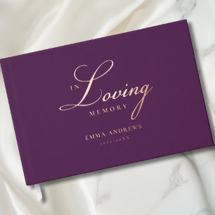 Livre D'or Mémorial "En mémoire d'amour" Rose-Gold-Foil, Viol