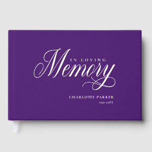 Livre D'or Mémorial "En mémoire de l'amour" violet