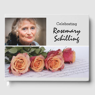 Livre D'or Mémorial rose et Partition