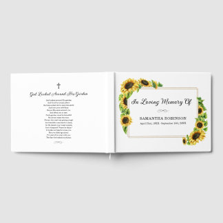 Livre d'or mémorial Tournesol en souvenir affectue