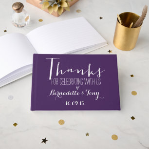 Livre D'or Merci D'Avoir Célébré Avec Nous ! Mariage pourpre