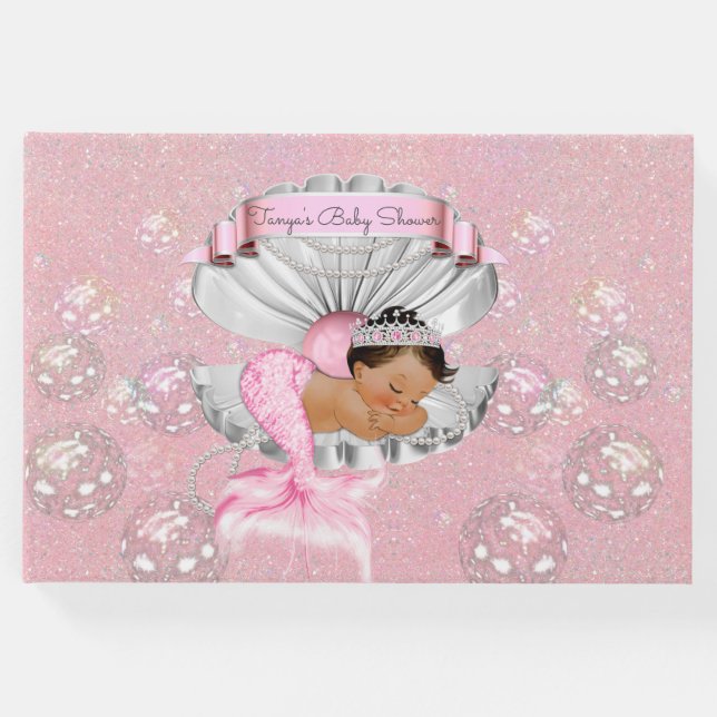 Livre D'or Mermaid Ethnic Baby Girl Pink Shell Pearls (Devant)
