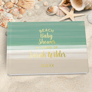 Livre D'or Message de Merci de Baby shower Ocean Beach modern