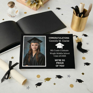 Livre D'or Minimalist Photo 8th Grade Graduation Yard Sign