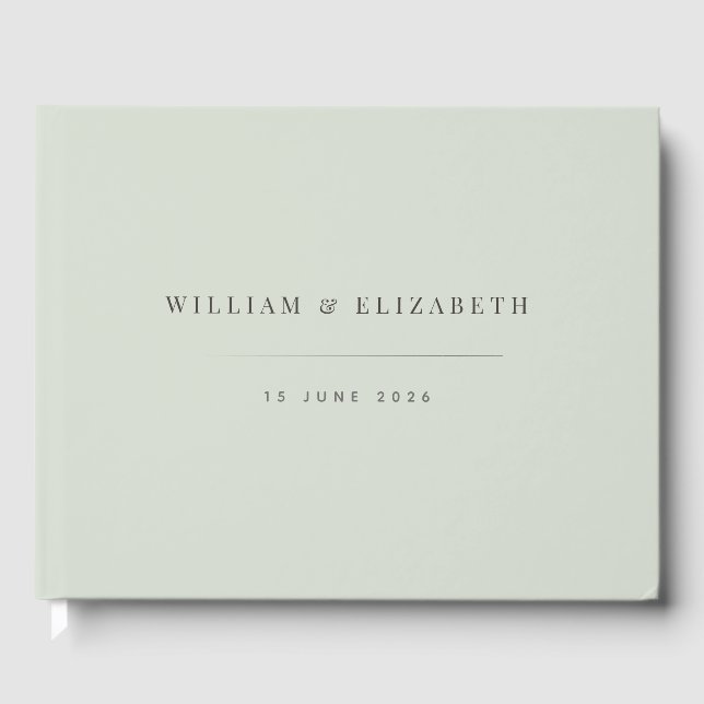 Livre D'or Minimalist Wedding  | Pale Sage (Recto)