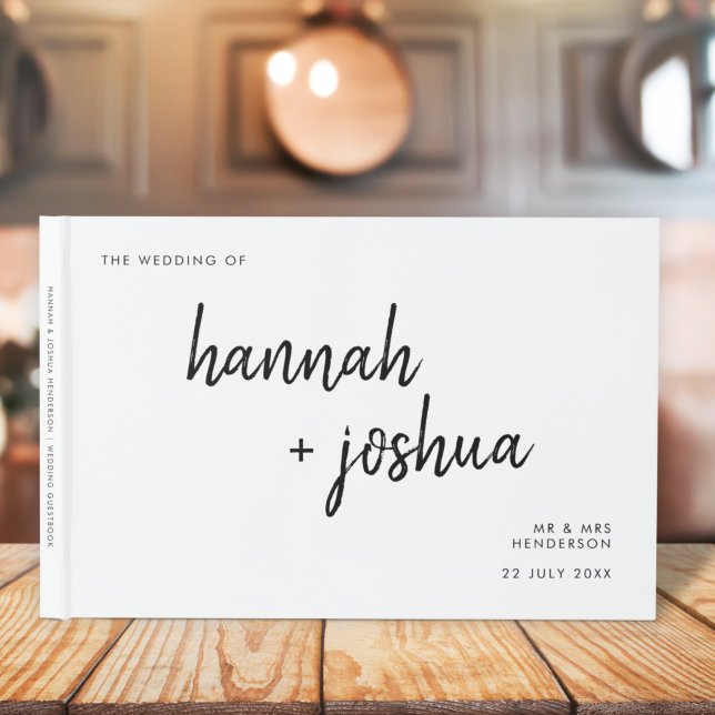 Livre D'or Minimaliste moderne | Script élégant Mariage simpl (Créateur téléchargé)