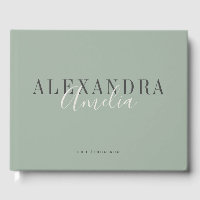 Minimaliste Script Boho Vert Sauge Affaires Person