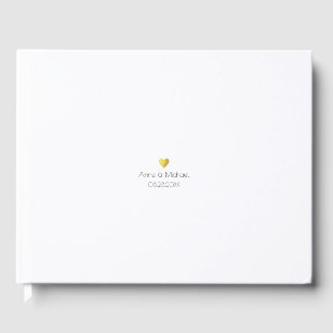 Livre D'or minimaliste simple et élégant mariage blanc chic