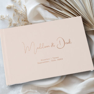 Livre D'or Minuscule, Écriture manuscrite, Rose-Gold-Foil, Be