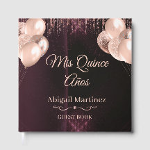 Livre d'or Mis Quince Años | Élégant Vert & Or