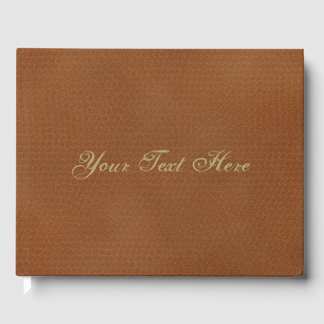 Livre D'or Modèle en cuir Faux (Recto)