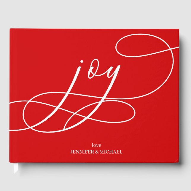Livre D'or Modern Christmas | Red Joy (Recto)