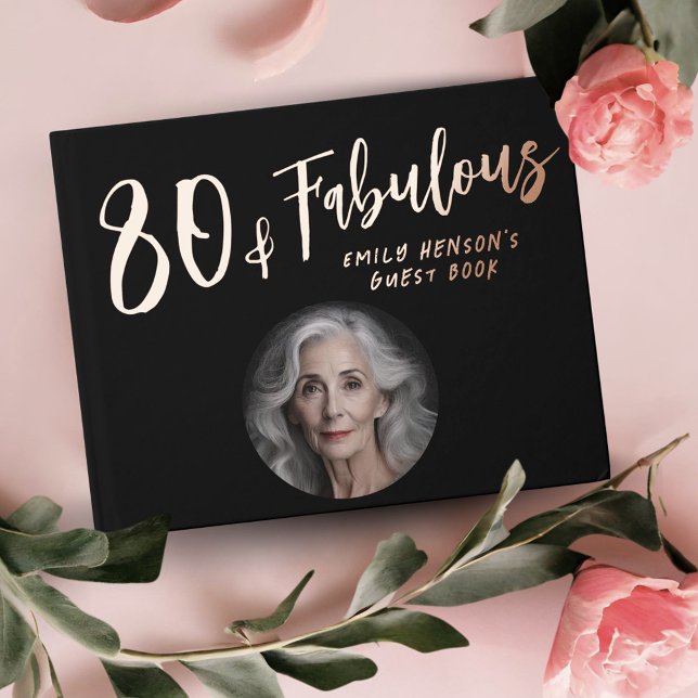 Livre D'or Moderne 80 et fabuleux Photo 80e fête d'anniversai (Créateur téléchargé)
