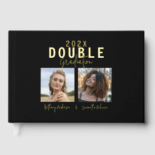 Livre D'or Moderne double célébration graduation