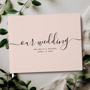 Livre D'or Moderne minimaliste Élégant Chic Mariage rose