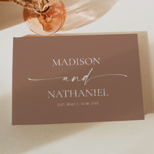 Livre D'or Moderne minimaliste élégant Mocha Mousse Mariage