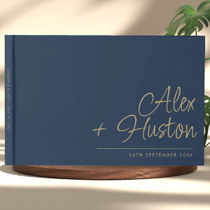 Livre D'or Moderne Personnalisé Avec Nom Mariage Calligraphie
